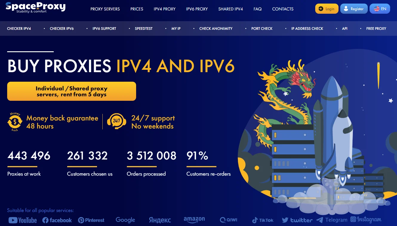 SpaceProxy: Unlock Seamless Proxy Solutions with 10M+ IPs Worldwide!