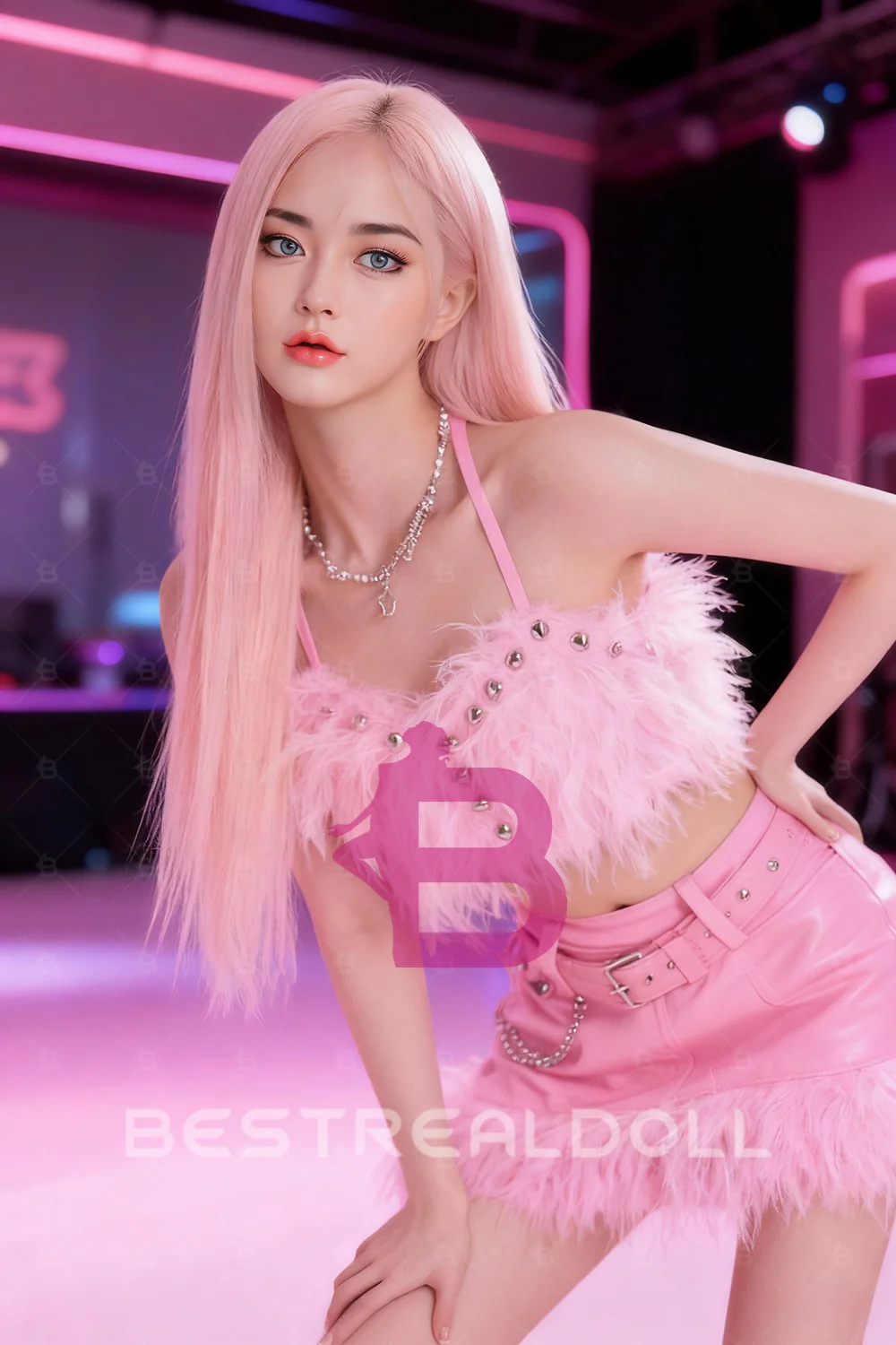 US Stock - Lisa Plus 160cm #310 Big Boobs Pink Hair Sex Doll - - Image 8