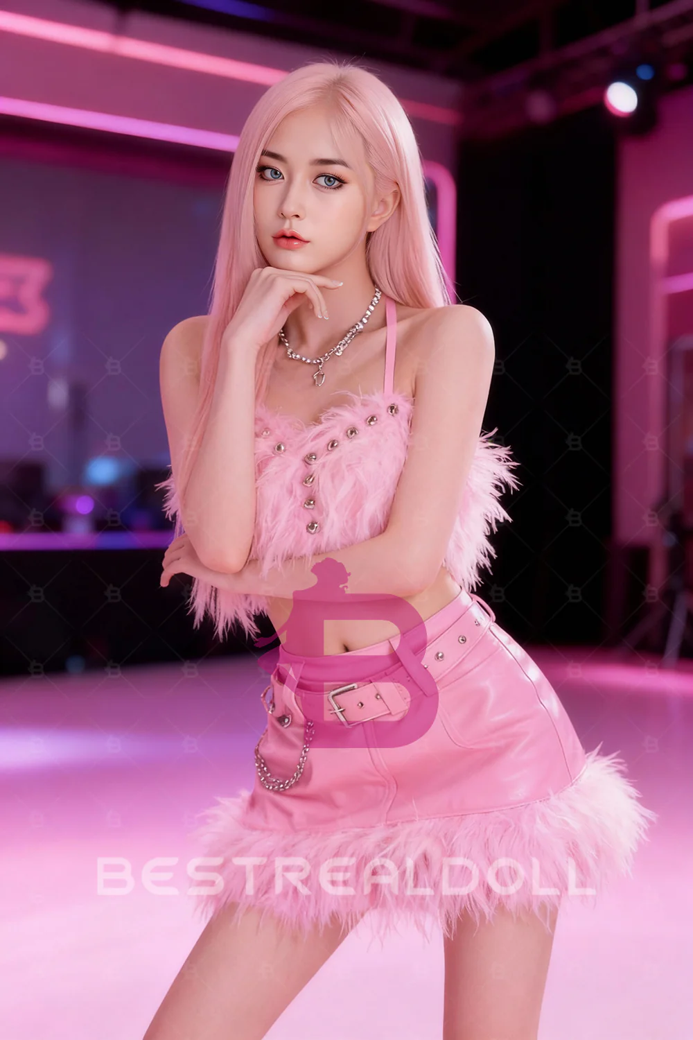 US Stock - Lisa Plus 160cm #310 Big Boobs Pink Hair Sex Doll - - Image 5